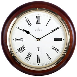 Acctim Durham Radio Controlled Wall Clock, Mahogany, 32cm